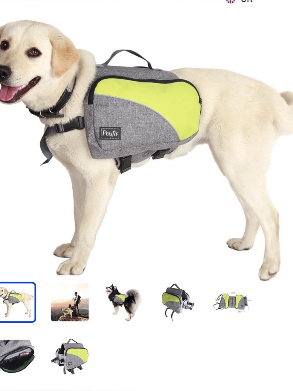 Petsfit dog harness saddle bag